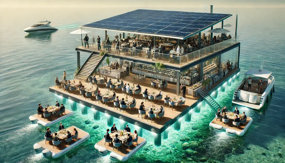 Floating Restaurant in a Tourist Destination