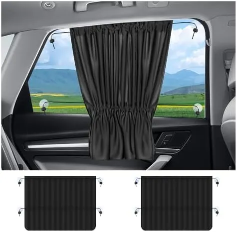 Portable Foldable Window Sunscreens for Travel & Commuting